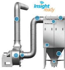 Sensores: os sensores monitoram o desempenho de componentes críticos incluindo: pressão, fluxo de ar, nível de poeira no coletor, emissões e o desempenho do sistema de limpeza do filtro. Estão disponíveis diferentes opções de sensores com base na aplicação e configuração do produto. O MCP SmartFilter inclui uma funcionalidade de limpeza avançada através das tecnologias patenteadas IntelliPULSE™ e UniClean®. | Nederman