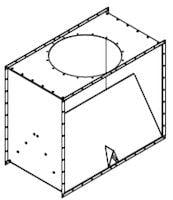 Double backpack for 4 modules round inlet from the top